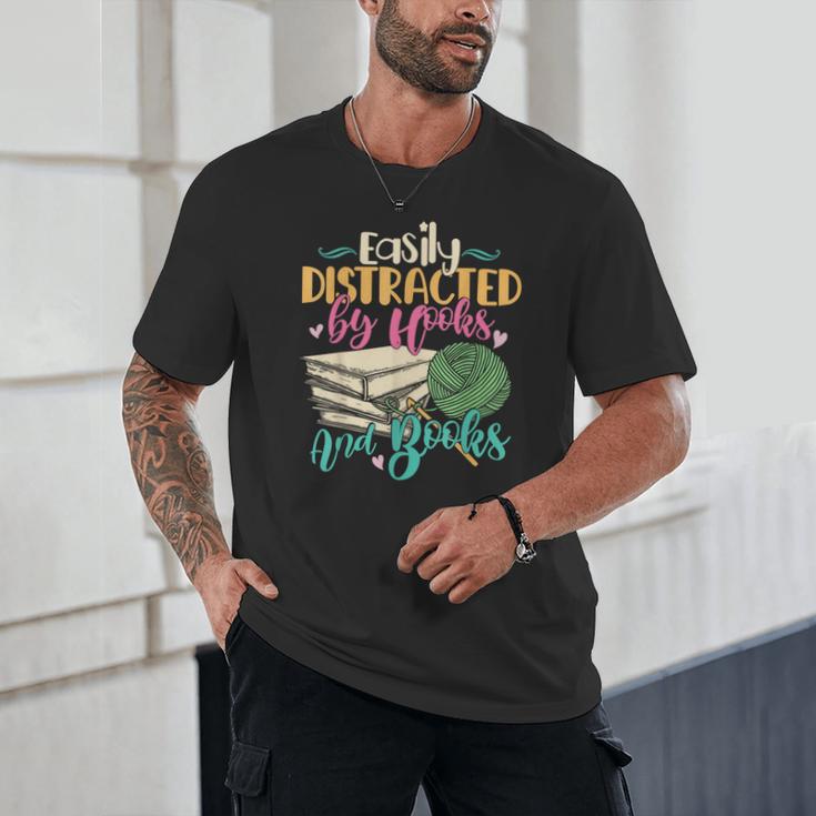 Crochet And Reading Crocheter Bookish Crocheting Book Lover Unisex T-Shirt Crochet And Reading Crocheter Bookish Crocheting Book Lover Unisex T-Shirt