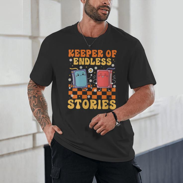Cute Librarian Library Book Lover Keeper Of Endless Stories Unisex T-Shirt Cute Librarian Library Book Lover Keeper Of Endless Stories Unisex T-Shirt