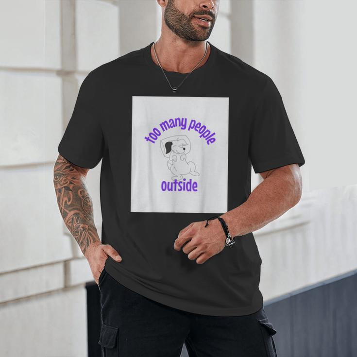 Cute Puppy With a Quote For Introverts Unisex T-Shirt Cute Puppy With a Quote For Introverts Unisex T-Shirt