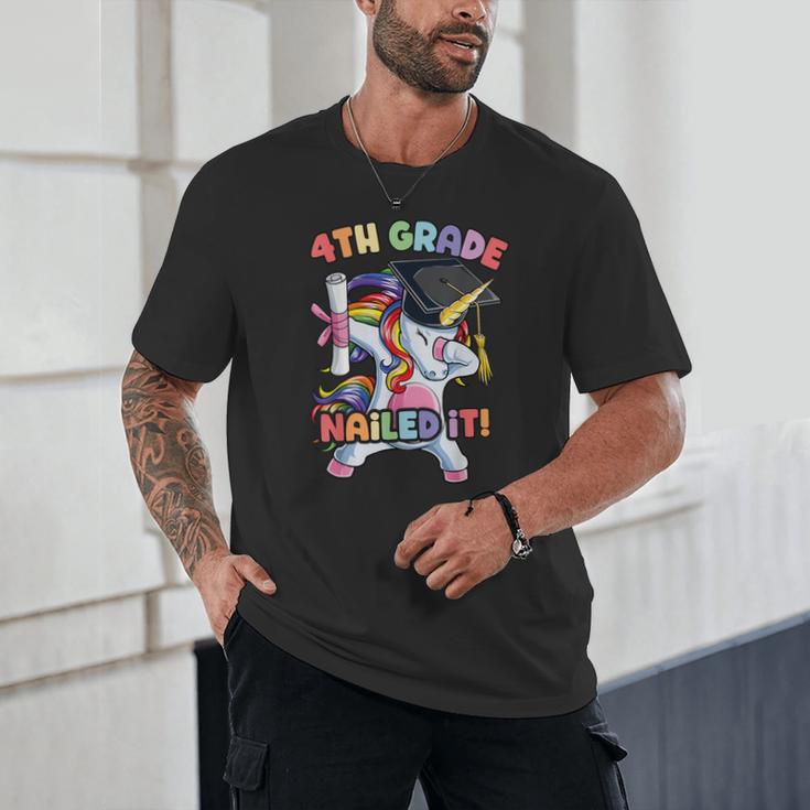 Dabbing 4th Grade Unicorn Graduation Class Of 2021 Nailed It Unisex T-Shirt