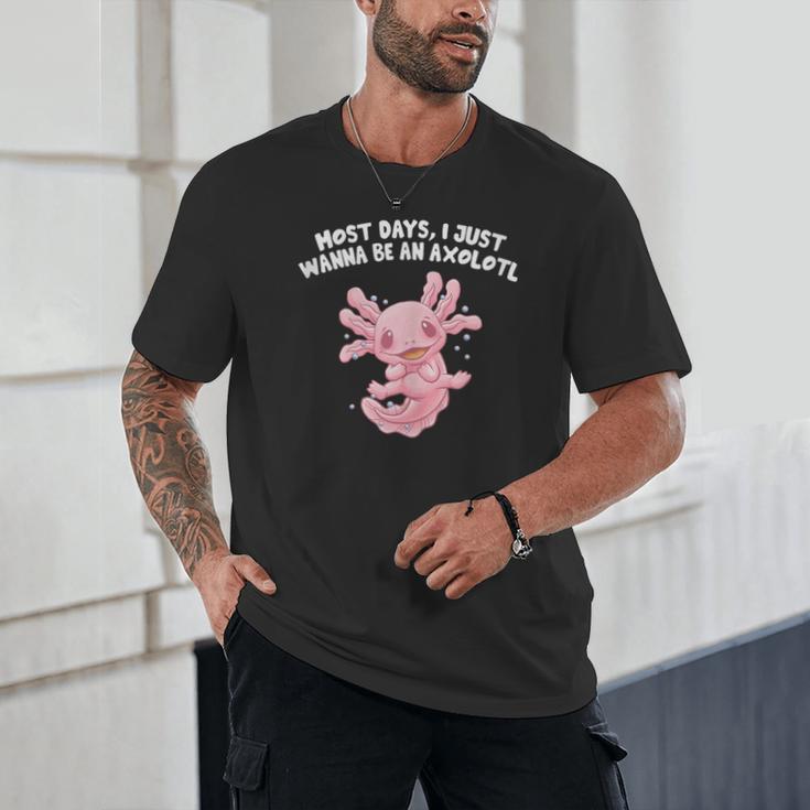 Most Days I Just Wanna Be An Axolotl Salamander Introvert Unisex T-Shirt