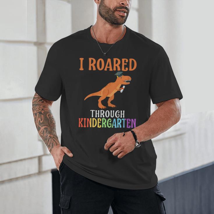 Dinosaur Graduation I Roared Through Kindergarten T-Shirt Unisex T-Shirt