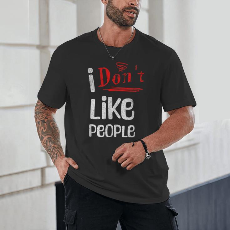 I Don't Like People Introvert Small Unisex T-Shirt I Don't Like People Introvert Small Unisex T-Shirt