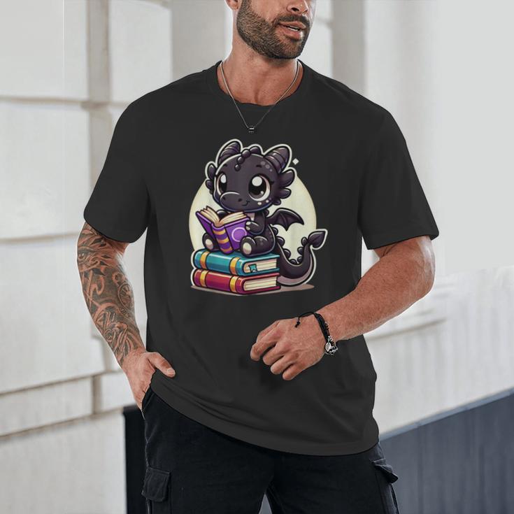Dragon Reading A Book Cute Bookworm Book Lover Unisex T-Shirt Dragon Reading A Book Cute Bookworm Book Lover Unisex T-Shirt