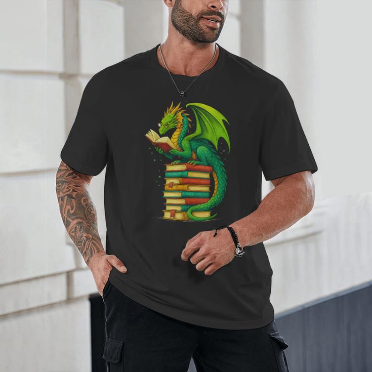 Dragon Reading Books Matching Bookworm Readers Librarian Unisex T-Shirt