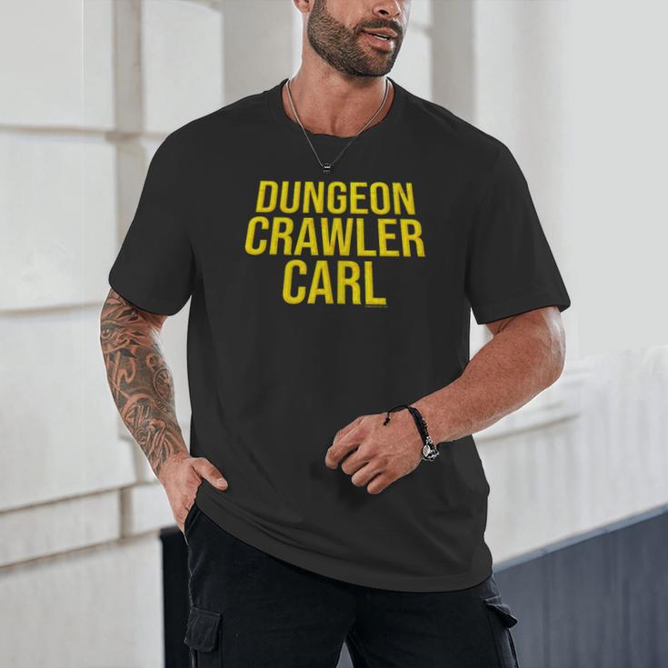 Dungeon Crawler Carl Yellow Text Logo LitRPG Series Book Unisex T-Shirt Dungeon Crawler Carl Yellow Text Logo LitRPG Series Book Unisex T-Shirt