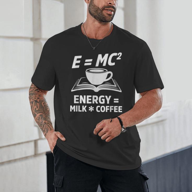 EMC2 Energy Milk x Coffee Science Book Math Lover Unisex T-Shirt