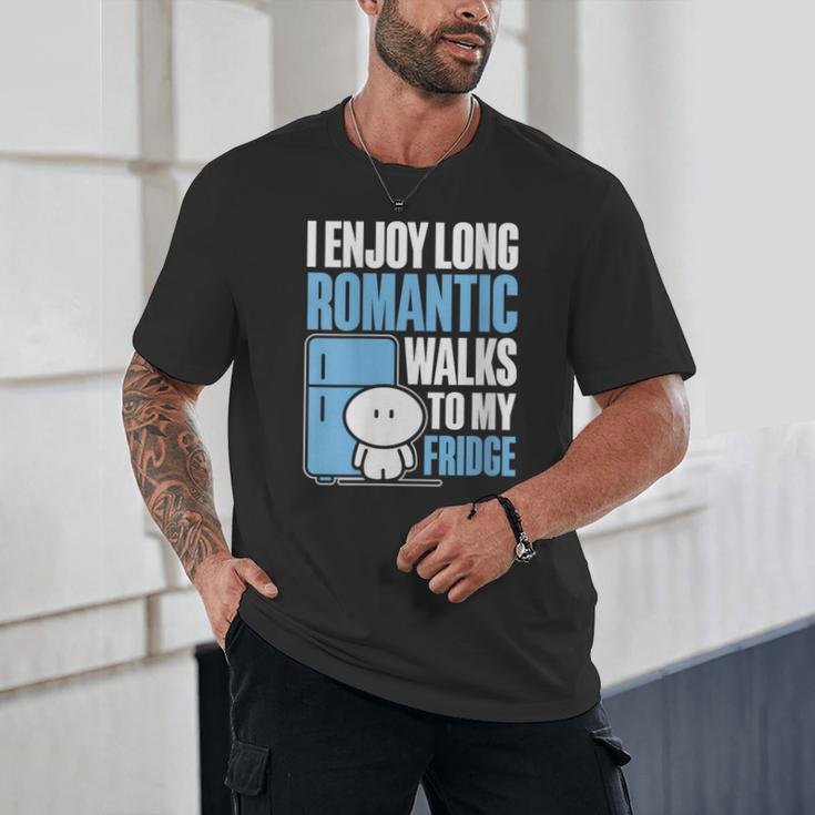 I Enjoy Long Romantic Walks To My Fridge Introvert Unisex T-Shirt