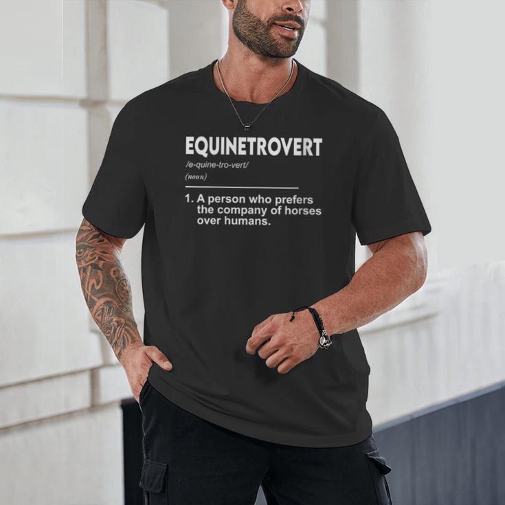 Equinetrovert Definition Equestrian Introvert Horse Lover Unisex T-Shirt Equinetrovert Definition Equestrian Introvert Horse Lover Unisex T-Shirt