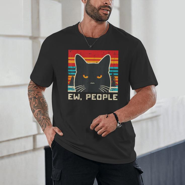 Ew People Cat Saying Introvert Women Men Kids Unisex T-Shirt Ew People Cat Saying Introvert Women Men Kids Unisex T-Shirt