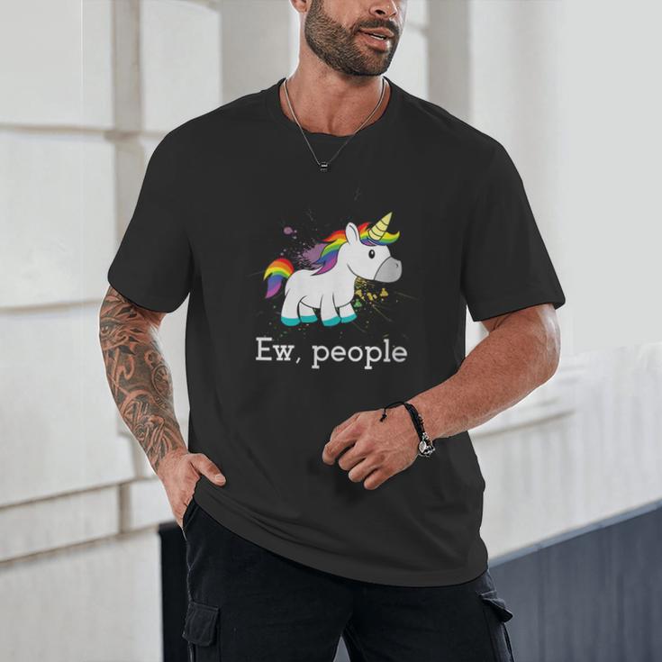 Ew People Unicorn Lover Introvert Rainbow Unicorn Unisex T-Shirt Ew People Unicorn Lover Introvert Rainbow Unicorn Unisex T-Shirt