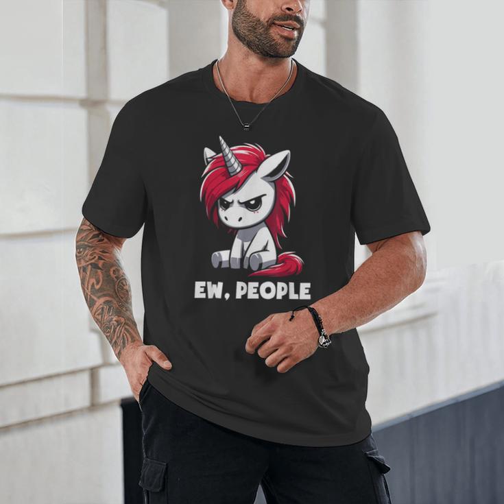 Ew People Unicorn Sarcastic Humor Introvert Unisex T-Shirt Ew People Unicorn Sarcastic Humor Introvert Unisex T-Shirt