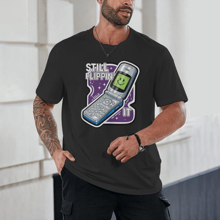 Still Flippin' It Retro Flip Phone 90s Y2K Nostalgia Unisex T-Shirt