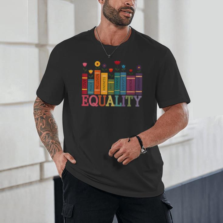 Floral Flower Book Equality Human Rights Women's Rights Unisex T-Shirt