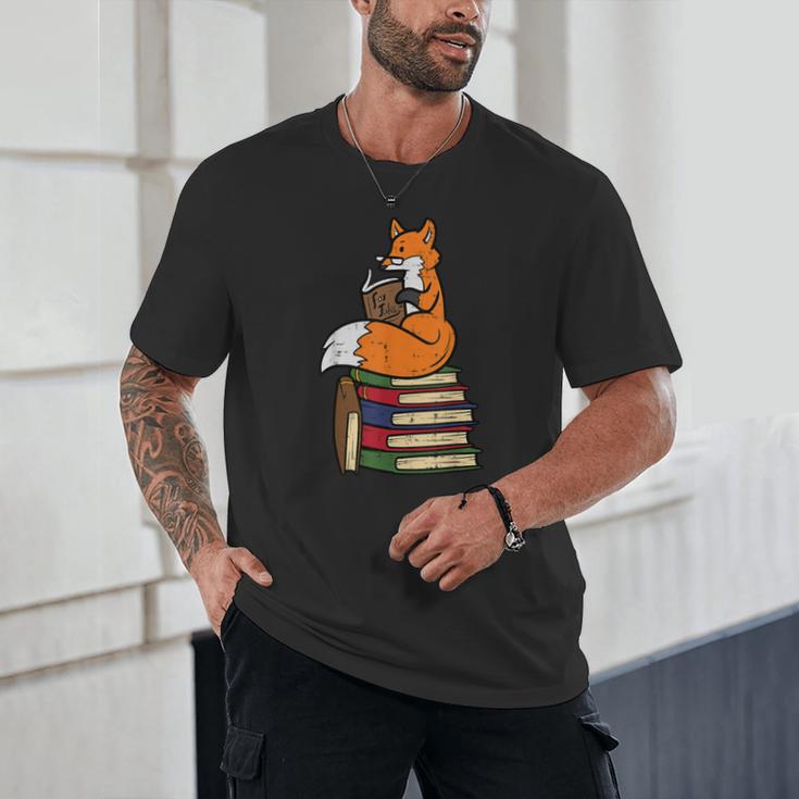 Fox Books Read Reading Librarian America Men Women Kids Unisex T-Shirt Fox Books Read Reading Librarian America Men Women Kids Unisex T-Shirt