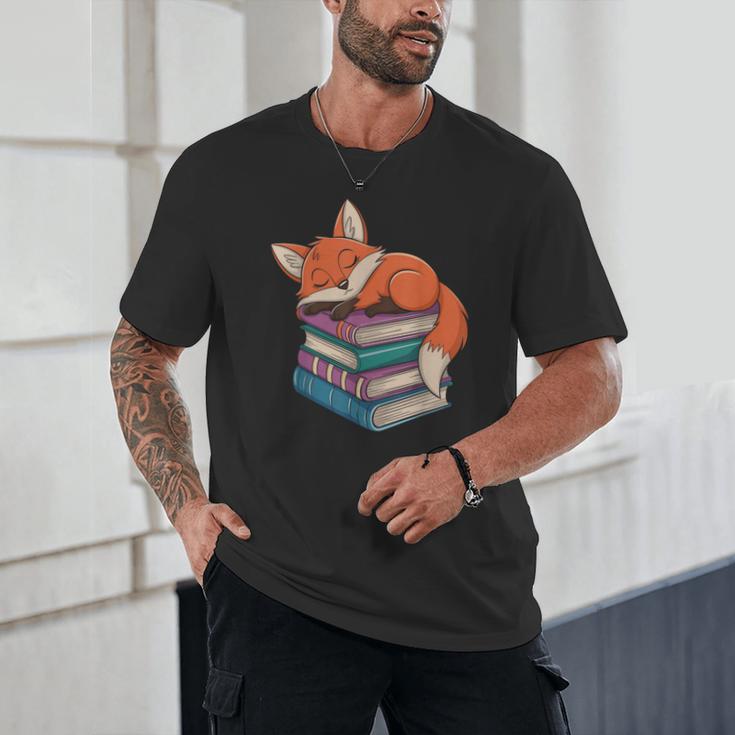 Fox Reading Book Pajama Sleep Unisex T-Shirt