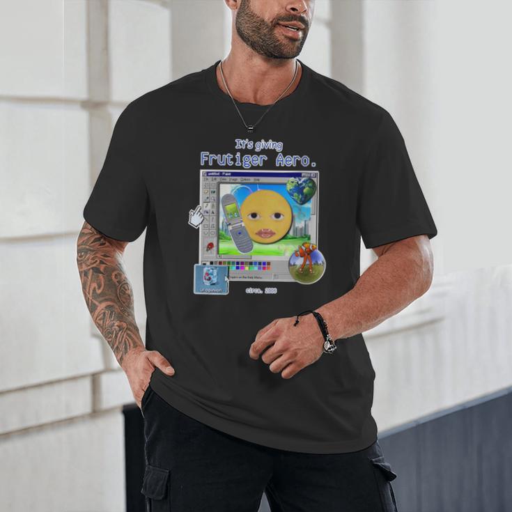 Frutiger Aero Y2K Meme Graphic 2000s Nostalgia Unisex T-Shirt