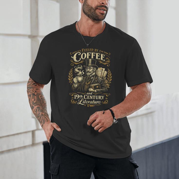 Fueled By Coffee And 19th Century Literature Book Tee Unisex T-Shirt