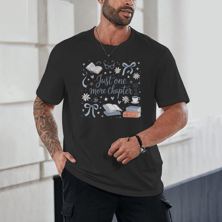 Girl Coquette Bow Just One More Chapter Book Bookish Reading Unisex T-Shirt