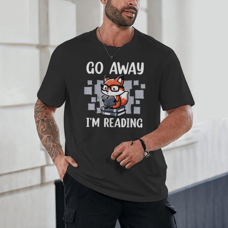 Go Away I'm Reading Book Reader Cute Fox Loves Books Unisex T-Shirt