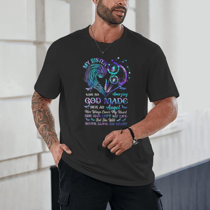 God Made-My Sister An Angel In Heaven In Memory Christian Unisex T-Shirt God Made-My Sister An Angel In Heaven In Memory Christian Unisex T-Shirt