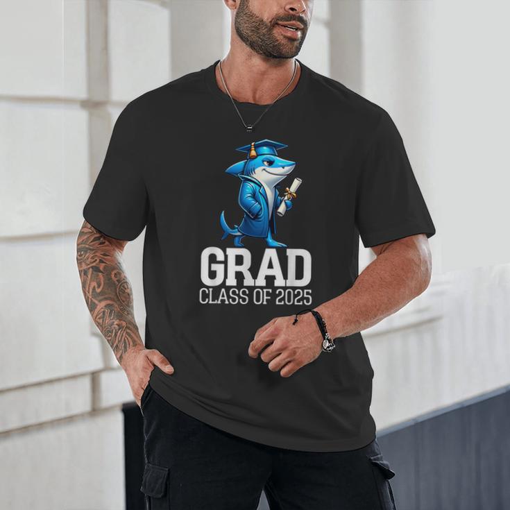 Grad Class Of 2025 Boys Shark Graduation Graduated Unisex T-Shirt