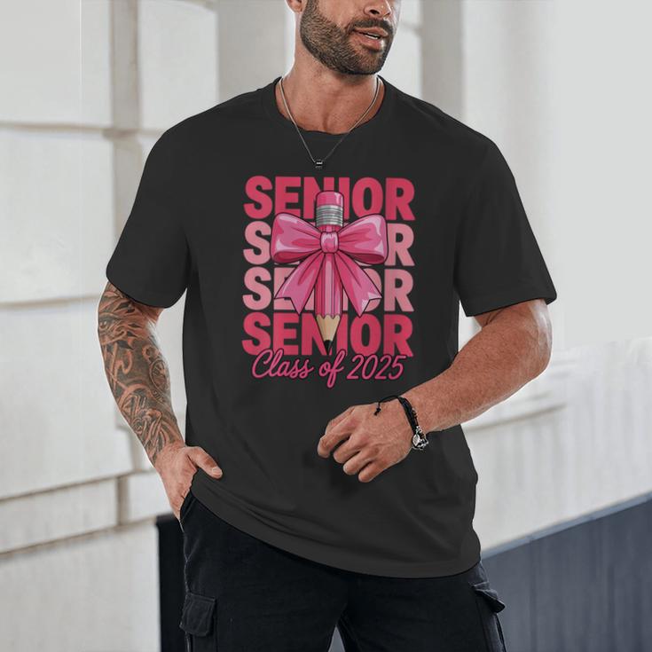 Graduate 2025 For Senior 2025 Graduation Coquette Pink Bow Unisex T-Shirt