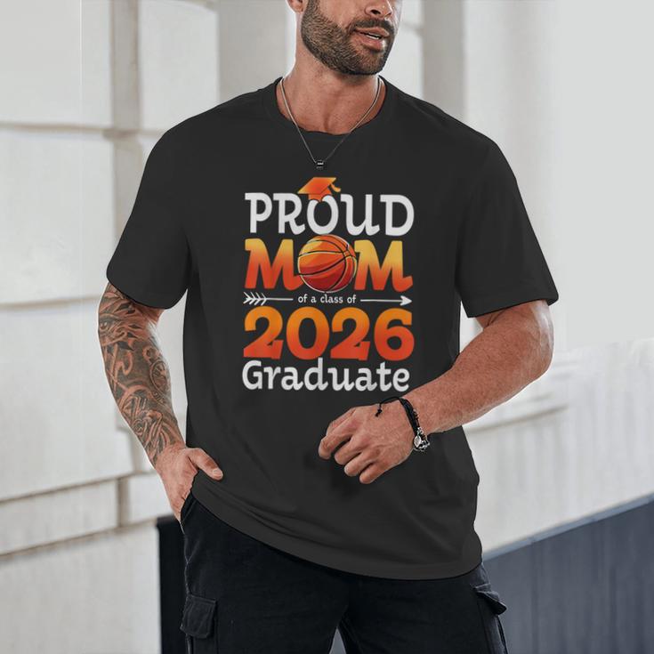 Graduation Basketball Retro Proud Mom Of A 2026 Graduate Unisex T-Shirt