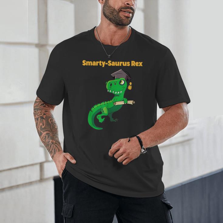 Graduation Dinosaur Smarty Saurus Rex Diploma Dinosaur Unisex T-Shirt