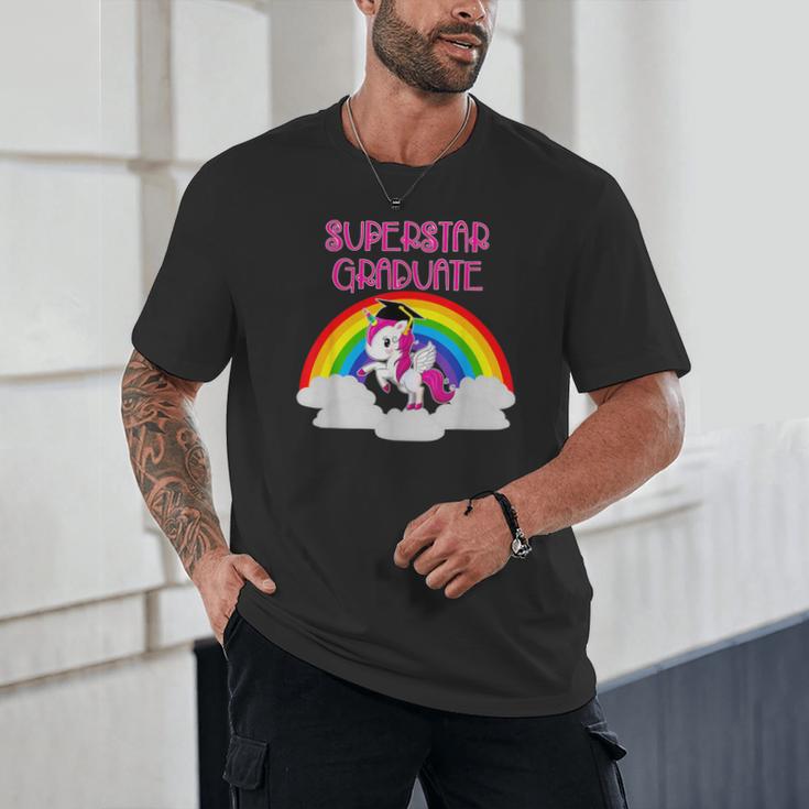 Graduation Unicorn Superstar Magical Colorful Rainbow Tshirt Unisex T-Shirt