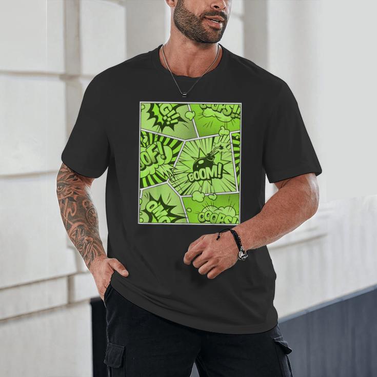 Green Comic Book Green Graphic Unisex T-Shirt Green Comic Book Green Graphic Unisex T-Shirt