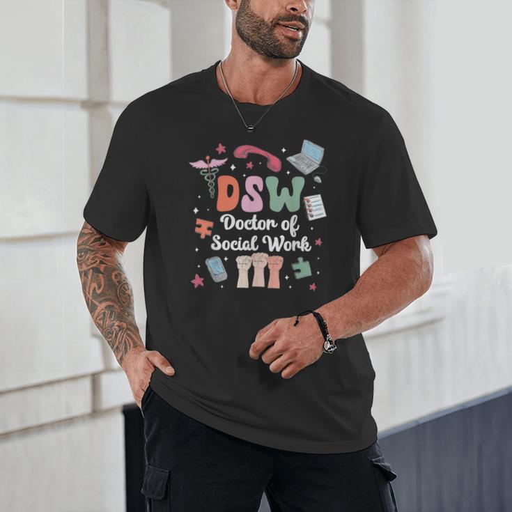 Groovy DSW Doctor Of Social Work Graduation DSW Graduate Unisex T-Shirt