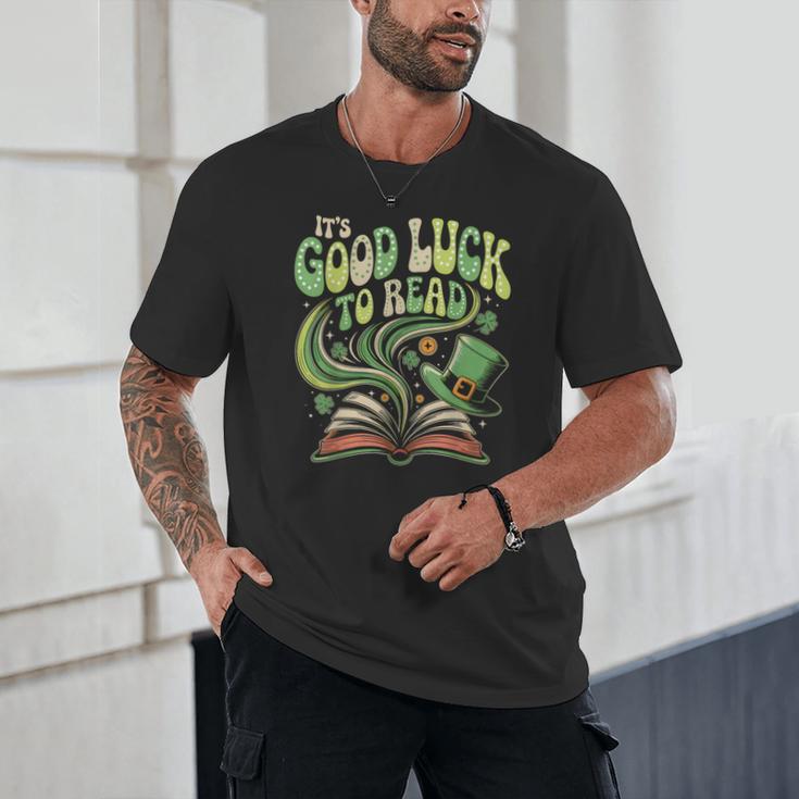 Groovy It's Good Luck To Read St Patrick's Day Book Lucky Unisex T-Shirt Groovy It's Good Luck To Read St Patrick's Day Book Lucky Unisex T-Shirt