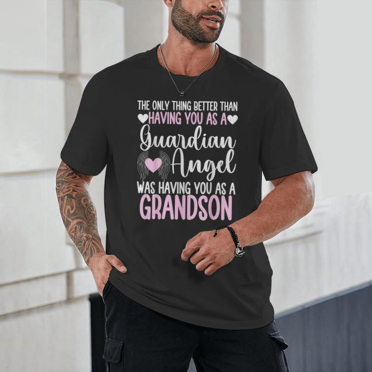 Guardian Angel Memorial In Memory Of Grandson For Grandma Unisex T-Shirt