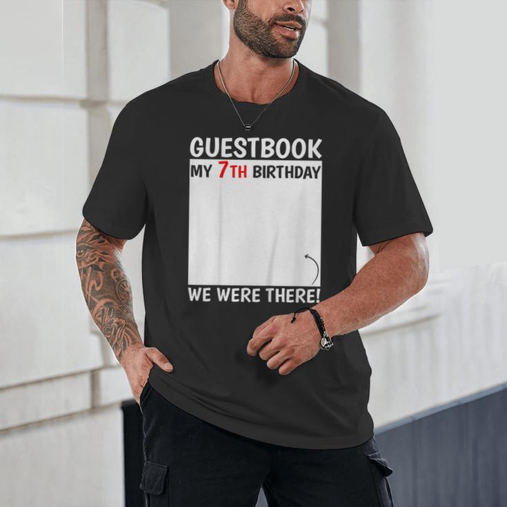 Guestbook 7th Birthday 7 Year Old Born 2018 Bday Unisex T-Shirt