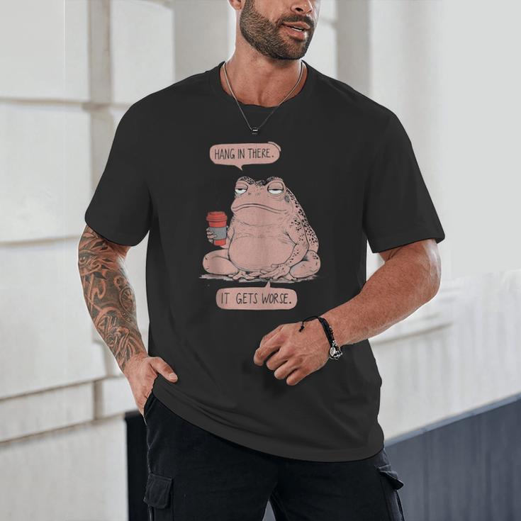 Hang In There It Gets Worse Introverts Anti Valentines Day Unisex T-Shirt Hang In There It Gets Worse Introverts Anti Valentines Day Unisex T-Shirt