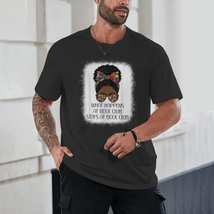 What Happens At Book Club Stays At Book Club Black Women Unisex T-Shirt What Happens At Book Club Stays At Book Club Black Women Unisex T-Shirt