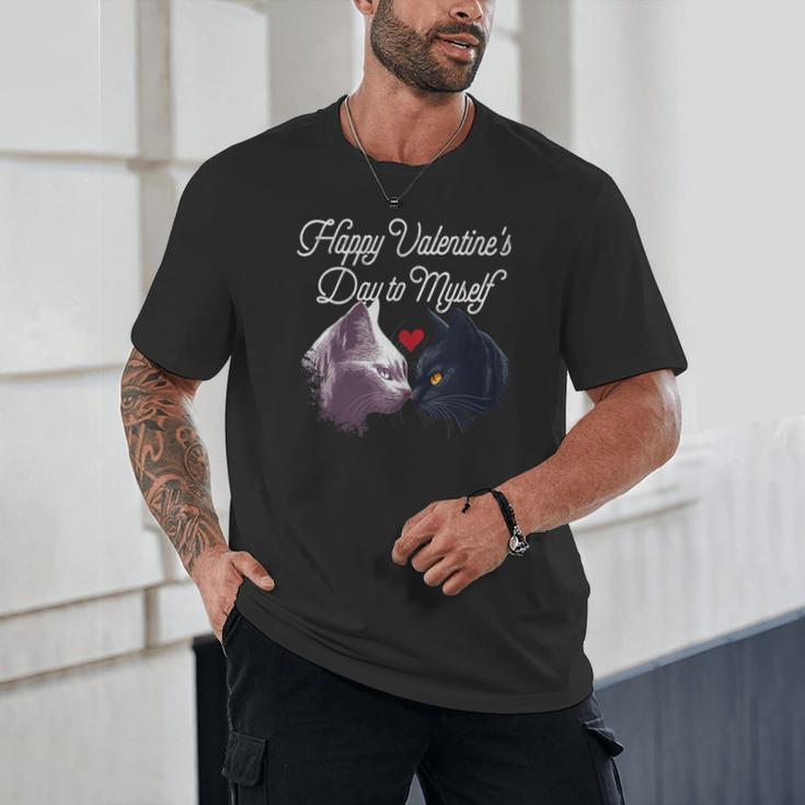 Happy Valentines Day Self Introvert Humor Antisocial Unisex T-Shirt