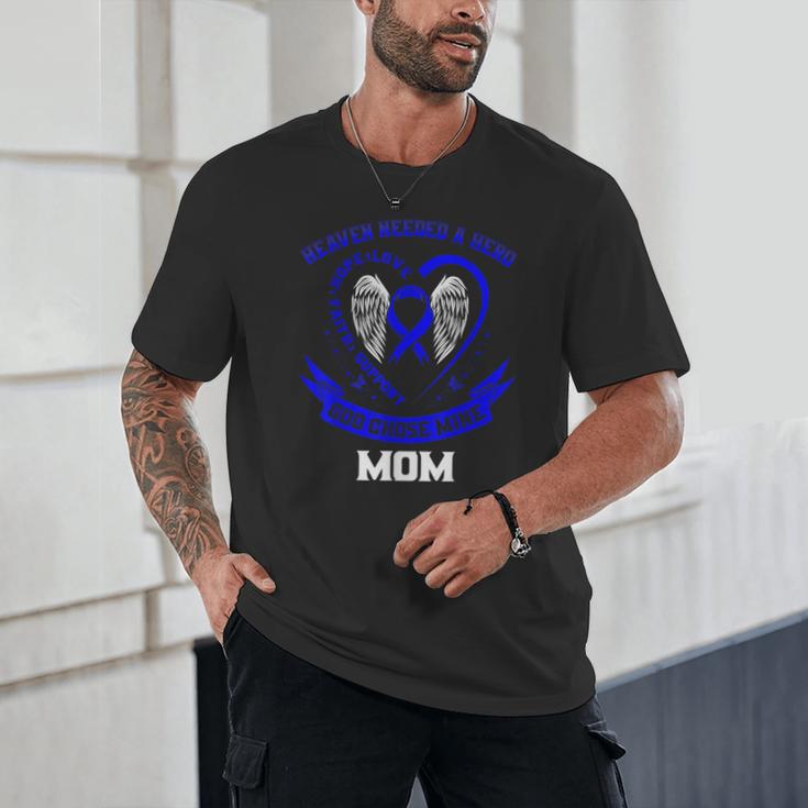 Heaven Need a Hero Colon Cancer Awareness In Memory Of Mom Unisex T-Shirt Heaven Need a Hero Colon Cancer Awareness In Memory Of Mom Unisex T-Shirt