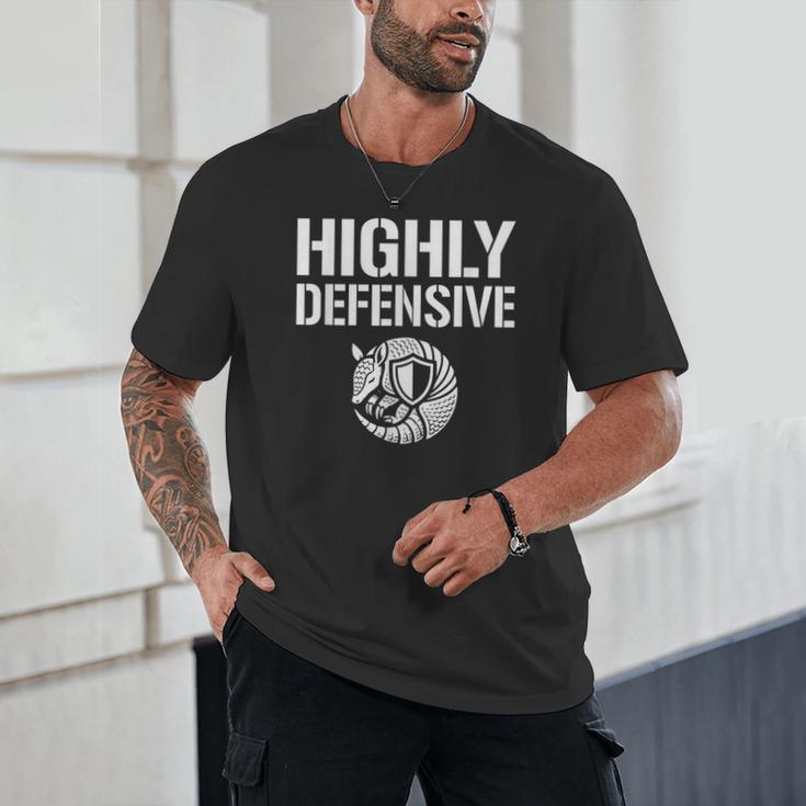 Highly Defensive Armadillo Shield Introvert Boundaries Unisex T-Shirt Highly Defensive Armadillo Shield Introvert Boundaries Unisex T-Shirt