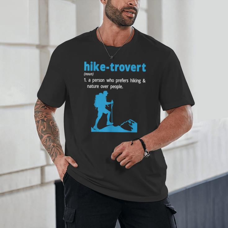 Hike-Trovert Hiking Humor Definition Introvert Unisex T-Shirt Hike-Trovert Hiking Humor Definition Introvert Unisex T-Shirt