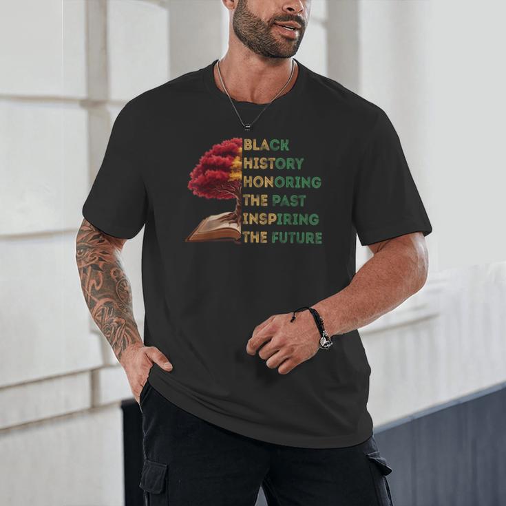 Honoring Past Inspiring Future History Month Tree Book Unisex T-Shirt