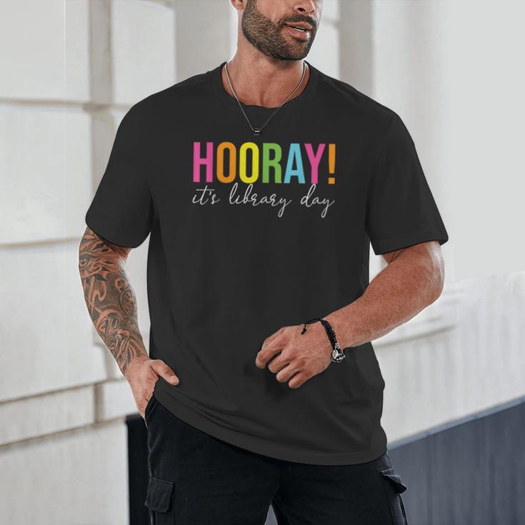 Hooray It's Library Day Teacher Reader Books Back To School Unisex T-Shirt