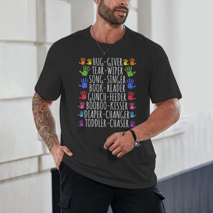 Hug Giver Book Reader Diaper Changer Daycare Teacher Unisex T-Shirt