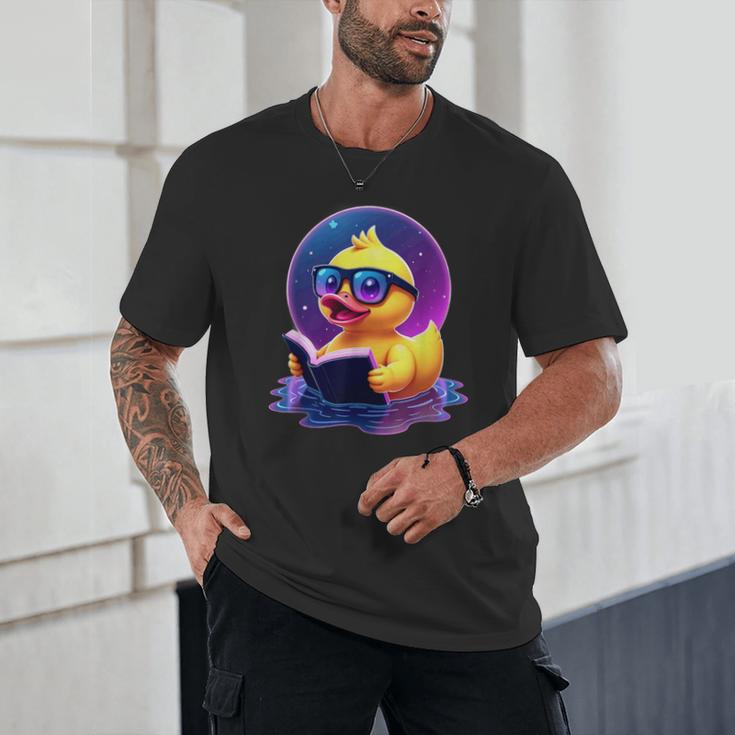 Humor Rubber Duck Reading Book Unisex T-Shirt