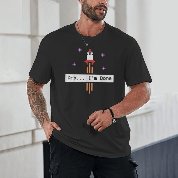 And I'm Done Rocket Graduation Retro Look Unisex T-Shirt