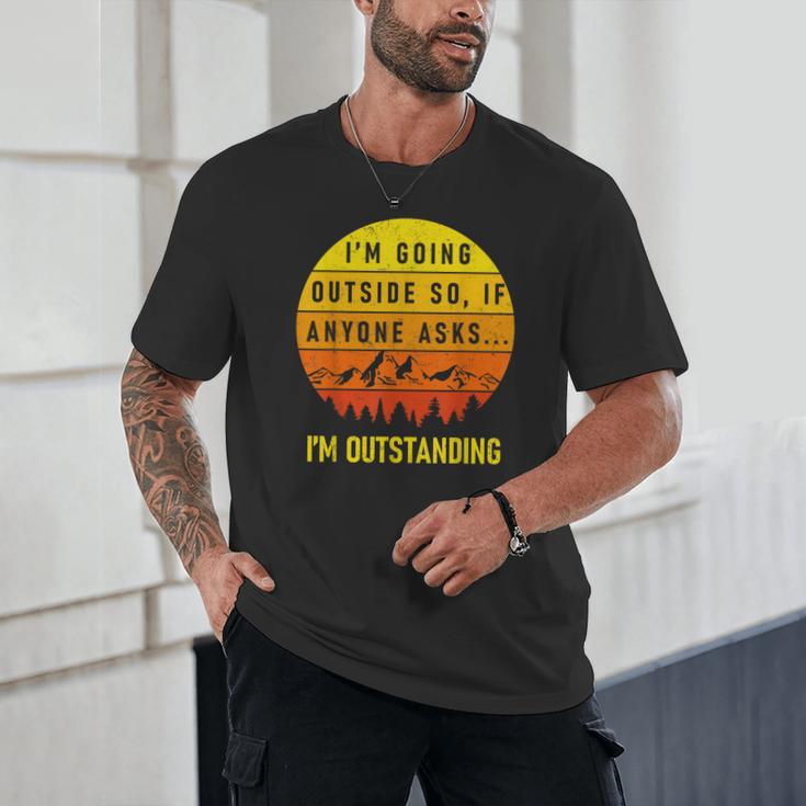 I'm Outstanding Retro Introvert Mountain Trip Lover Unisex T-Shirt