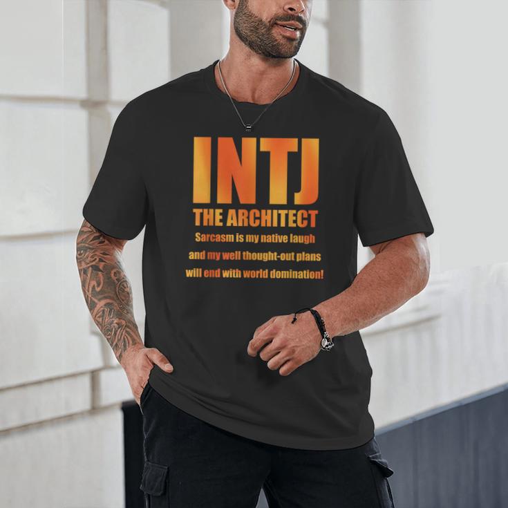 INTJ Architect Personality Introvert Sarcastic Orange Unisex T-Shirt INTJ Architect Personality Introvert Sarcastic Orange Unisex T-Shirt