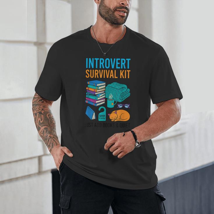 Introvert Book Lover Introvert Survival Kit Unisex T-Shirt Introvert Book Lover Introvert Survival Kit Unisex T-Shirt
