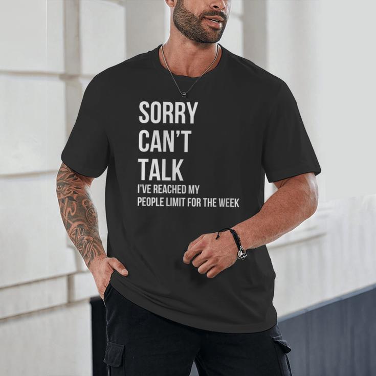 Introvert Can't Talk Reached People Limit For The Week Unisex T-Shirt Introvert Can't Talk Reached People Limit For The Week Unisex T-Shirt